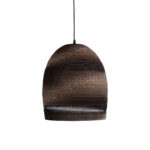 GloboStar® SANTORINI 01296 Boho Κρεμαστό Φωτιστικό Καμπάνα Μονόφωτο 1 x E27 IP20 3D Καφέ Χαρτί - Μ35 x Π35 x Υ40cm - Image 5