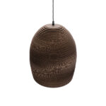 GloboStar® SANTORINI 01296 Boho Κρεμαστό Φωτιστικό Καμπάνα Μονόφωτο 1 x E27 IP20 3D Καφέ Χαρτί - Μ35 x Π35 x Υ40cm - Image 7