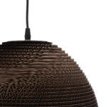 GloboStar® SANTORINI 01296 Boho Κρεμαστό Φωτιστικό Καμπάνα Μονόφωτο 1 x E27 IP20 3D Καφέ Χαρτί - Μ35 x Π35 x Υ40cm - Image 8