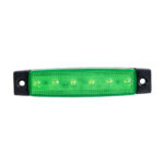 GloboStar® 79902 Πλευρικά Φώτα Όγκου Φορτηγών LED 6xSMD2835 DC 10-30V 1.5W 100lm IP66 Πράσινο - Μ9.5 x W2 x H1.1cm - Image 3