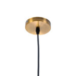 GloboStar® SEGRETO 01452 Vintage Κρεμαστό Φωτιστικό Μονόφωτο Καμπάνα 1 x E27 IP20 Μπλε Γυαλί με Χρυσό Μέταλλο - Μ14 x Π14 x Υ18cm - Image 9