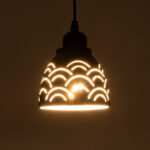 GloboStar® COOLIE 01482 Μοντέρνο Κρεμαστό Φωτιστικό Μονόφωτο Καμπάνα 1 x E27 IP20 Μαύρο & Ασημί Μέταλλο - Μ12.5 x Π12.5 x Υ11.5cm - Image 3