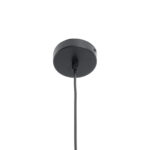 GloboStar® BRONX 01517 Μοντέρνο Κρεμαστό Φωτιστικό Καπέλο Μονόφωτο 1 x E27 IP20 Μαύρο Ύφασμα με Μπεζ Ξύλο - Μ35 x Π35 x Υ50cm - Image 11