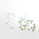 GloboStar® NEST 01641 Vintage Κρεμαστό Φωτιστικό Φιγούρα Μονόφωτο 1 x E27 IP20 Λευκό Μέταλλο με Πράσινο Πλαστικό - Μ48 x Π38 x Y40cm - Image 14