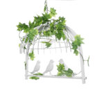 GloboStar® NEST 01641 Vintage Κρεμαστό Φωτιστικό Φιγούρα Μονόφωτο 1 x E27 IP20 Λευκό Μέταλλο με Πράσινο Πλαστικό - Μ48 x Π38 x Y40cm - Image 8