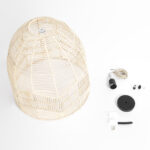 GloboStar® ALOHA 01751 Boho Κρεμαστό Φωτιστικό Καμπάνα Μονόφωτο 1 x E27 IP20 Μπεζ Σχοινί - Μ45 x Π45 x Y48cm - Image 11