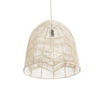 GloboStar® ALOHA 01751 Boho Κρεμαστό Φωτιστικό Καμπάνα Μονόφωτο 1 x E27 IP20 Μπεζ Σχοινί - Μ45 x Π45 x Y48cm - Image 6