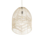 GloboStar® ALOHA 01751 Boho Κρεμαστό Φωτιστικό Καμπάνα Μονόφωτο 1 x E27 IP20 Μπεζ Σχοινί - Μ45 x Π45 x Y48cm - Image 7