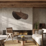 GloboStar® CUBA 01770 Boho Κρεμαστό Φωτιστικό Ανάρτηση Μονόφωτο 1 x E27 IP20 Καφέ Ξύλο - Μ100 x Π100 x Y55cm - Image 13