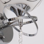 GloboStar® CANTER 00634 Μοντέρνο Επιτοίχιο Φωτιστικό Απλίκα Μονόφωτο 1 x E27 IP20 Ασημί Μέταλλο με Λευκό Γυαλί - Μ14 x Π15 x Υ30cm - Image 11