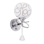 GloboStar® CANTER 00634 Μοντέρνο Επιτοίχιο Φωτιστικό Απλίκα Μονόφωτο 1 x E27 IP20 Ασημί Μέταλλο με Λευκό Γυαλί - Μ14 x Π15 x Υ30cm - Image 5