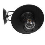GloboStar® CELL 01118 Vintage Επιτοίχιο Φωτιστικό Απλίκα Μονόφωτο 1 x E27 IP20 Μαύρο Μέταλλο - Μ33 x Π27 x Υ33cm - Image 4