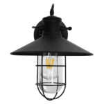 GloboStar® CELL 01118 Vintage Επιτοίχιο Φωτιστικό Απλίκα Μονόφωτο 1 x E27 IP20 Μαύρο Μέταλλο - Μ33 x Π27 x Υ33cm - Image 5