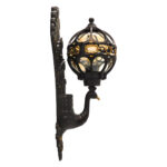 GloboStar® CORNELIA 01250 Vintage Επιτοίχιο Φωτιστικό Απλίκα Μονόφωτο 1 x E27 IP20 Καφέ & Χρυσό Μέταλλο με Μελί Γυαλί - Μ20 x Π32 x Υ55cm - Image 4