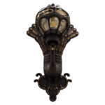 GloboStar® CORNELIA 01250 Vintage Επιτοίχιο Φωτιστικό Απλίκα Μονόφωτο 1 x E27 IP20 Καφέ & Χρυσό Μέταλλο με Μελί Γυαλί - Μ20 x Π32 x Υ55cm - Image 8