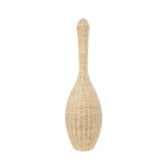 GloboStar® PARADIS 01843 Boho Επιδαπέδιο Φωτιστικό Μονόφωτο 1 x E27 IP20 Μπεζ Ξύλο - Μ30 x Π30 x Υ100cm - Image 2