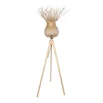 GloboStar® POPPY 01984 Boho Επιδαπέδιο Φωτιστικό Μονόφωτο 1 x E27 IP20 Μπεζ Ξύλο - Μ58 x Π58 x Υ168cm - Image 5