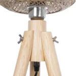 GloboStar® POPPY 01984 Boho Επιδαπέδιο Φωτιστικό Μονόφωτο 1 x E27 IP20 Μπεζ Ξύλο - Μ58 x Π58 x Υ168cm - Image 8