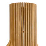 GloboStar® MIHIRO 02150 Boho Επιδαπέδιο Φωτιστικό Μονόφωτο 1 x E27 IP20 Καφέ Ξύλο με Μαύρο Μέταλλο - Μ48 x Π48 x Υ120cm - Image 7