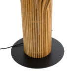 GloboStar® MIHIRO 02150 Boho Επιδαπέδιο Φωτιστικό Μονόφωτο 1 x E27 IP20 Καφέ Ξύλο με Μαύρο Μέταλλο - Μ48 x Π48 x Υ120cm - Image 8