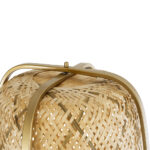 GloboStar® MEILANI 02301 Boho Επιδαπέδιο Φωτιστικό Μονόφωτο 1 x E27 IP20 Χρυσό Μέταλλο με Μπεζ Ξύλο - Μ40 x Π40 x Υ150cm - Image 8
