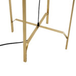 GloboStar® MEILANI 02301 Boho Επιδαπέδιο Φωτιστικό Μονόφωτο 1 x E27 IP20 Χρυσό Μέταλλο με Μπεζ Ξύλο - Μ40 x Π40 x Υ150cm - Image 9