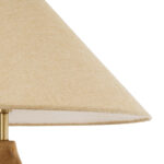 GloboStar® LAFRONTERA 02314 Boho Επιδαπέδιο Φωτιστικό Μονόφωτο 1 x E27 IP20 Καφέ Ξύλο με Μπεζ Ύφασμα - Μ55 x Π55 x Υ140cm - Image 6