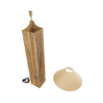 GloboStar® LAFRONTERA 02314 Boho Επιδαπέδιο Φωτιστικό Μονόφωτο 1 x E27 IP20 Καφέ Ξύλο με Μπεζ Ύφασμα - Μ55 x Π55 x Υ140cm - Image 9