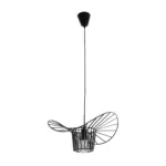 GloboStar® LUMINOVA 61462 Μοντέρνο Κρεμαστό Φωτιστικό Πλέγμα Μονόφωτο 1 x E27 IP20 Μαύρο Σχοινί με Μαύρο Σύρμα - Μ42 x Π42 x Υ20.5cm - Image 4