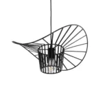 GloboStar® LUMINOVA 61462 Μοντέρνο Κρεμαστό Φωτιστικό Πλέγμα Μονόφωτο 1 x E27 IP20 Μαύρο Σχοινί με Μαύρο Σύρμα - Μ42 x Π42 x Υ20.5cm - Image 6