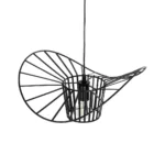 GloboStar® LUMINOVA 61462 Μοντέρνο Κρεμαστό Φωτιστικό Πλέγμα Μονόφωτο 1 x E27 IP20 Μαύρο Σχοινί με Μαύρο Σύρμα - Μ42 x Π42 x Υ20.5cm - Image 7