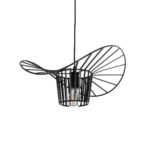 GloboStar® LUMINOVA 61462 Μοντέρνο Κρεμαστό Φωτιστικό Πλέγμα Μονόφωτο 1 x E27 IP20 Μαύρο Σχοινί με Μαύρο Σύρμα - Μ42 x Π42 x Υ20.5cm - Image 2