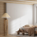 GloboStar® LAFRONTERA 02314 Boho Επιδαπέδιο Φωτιστικό Μονόφωτο 1 x E27 IP20 Καφέ Ξύλο με Μπεζ Ύφασμα - Μ55 x Π55 x Υ140cm - Image 10