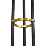 GloboStar® VELVET 00994 Μοντέρνο Φωτιστικό Οροφής Πλέγμα Πολύφωτο 6 x G9 IP20 Μαύρο & Χρυσό Μέταλλο με Λευκό Γυαλί - Μ80 x Π80 x Υ85cm - Image 8