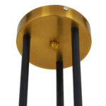 GloboStar® VELVET 00994 Μοντέρνο Φωτιστικό Οροφής Πλέγμα Πολύφωτο 6 x G9 IP20 Μαύρο & Χρυσό Μέταλλο με Λευκό Γυαλί - Μ80 x Π80 x Υ85cm - Image 9