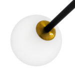 GloboStar® VELVET 00994 Μοντέρνο Φωτιστικό Οροφής Πλέγμα Πολύφωτο 6 x G9 IP20 Μαύρο & Χρυσό Μέταλλο με Λευκό Γυαλί - Μ80 x Π80 x Υ85cm - Image 10