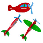 GloboStar® AIRPLANE 01575 Παιδικό Κρεμαστό Φωτιστικό Φιγούρα Τρίφωτο 3 x E27 IP20 Πολύχρωμο Ξύλο με Λευκό Γυαλί - Μ51 x Π49 x Υ26cm - Image 15