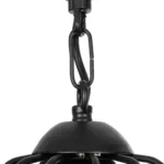 GloboStar® ZION 203-0003 Vintage Κρεμαστό Φωτιστικό Σχοινί Μονόφωτο 1 x E27 IP20 Μαύρο Μέταλλο με Μπεζ Σχοινί - Μ33 x Π33 x Υ29cm - Image 9