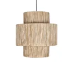 GloboStar® SALTO 203-0037 Boho Κρεμαστό Φωτιστικό Καπέλο Μονόφωτο 1 x E27 IP20 Μπέζ Σχοινί - M40 x Π40 x Υ42cm - Image 5