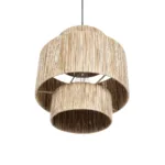 GloboStar® SALTO 203-0037 Boho Κρεμαστό Φωτιστικό Καπέλο Μονόφωτο 1 x E27 IP20 Μπέζ Σχοινί - M40 x Π40 x Υ42cm - Image 6