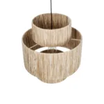 GloboStar® SALTO 203-0037 Boho Κρεμαστό Φωτιστικό Καπέλο Μονόφωτο 1 x E27 IP20 Μπέζ Σχοινί - M40 x Π40 x Υ42cm - Image 7