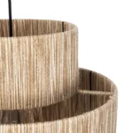 GloboStar® SALTO 203-0037 Boho Κρεμαστό Φωτιστικό Καπέλο Μονόφωτο 1 x E27 IP20 Μπέζ Σχοινί - M40 x Π40 x Υ42cm - Image 8
