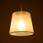 GloboStar® CONEY 203-0069 Μοντέρνο Κρεμαστό Φωτιστικό Καπέλο Μονόφωτο 1 x E27 IP20 Λευκό Ύφασμα - Μ26 x Π26 x Υ25cm - Image 3