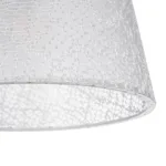 GloboStar® CONEY 203-0069 Μοντέρνο Κρεμαστό Φωτιστικό Καπέλο Μονόφωτο 1 x E27 IP20 Λευκό Ύφασμα - Μ26 x Π26 x Υ25cm - Image 8