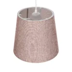 GloboStar® CONEY 203-0072 Μοντέρνο Κρεμαστό Φωτιστικό Καπέλο Μονόφωτο 1 x E27 IP20 Ροζ Ύφασμα - Μ26 x Π26 x Υ25cm - Image 7