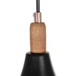 GloboStar® BELFRY 203-0077 Μοντέρνο Κρεμαστό Φωτιστικό Καμπάνα Μονόφωτο 1 x E27 IP20 Μαύρο & Χρυσό Πλαστικό - Μ29.5 x Π29.5 x Υ22cm - Image 9