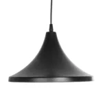 GloboStar® BELFRY 203-0078 Μοντέρνο Κρεμαστό Φωτιστικό Καμπάνα Μονόφωτο 1 x E27 IP20 Μαύρο Πλαστικό - Μ29.5 x Π29.5 x Υ21cm - Image 5