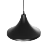 GloboStar® BELFRY 203-0078 Μοντέρνο Κρεμαστό Φωτιστικό Καμπάνα Μονόφωτο 1 x E27 IP20 Μαύρο Πλαστικό - Μ29.5 x Π29.5 x Υ21cm - Image 7