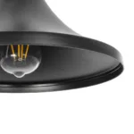 GloboStar® BELFRY 203-0078 Μοντέρνο Κρεμαστό Φωτιστικό Καμπάνα Μονόφωτο 1 x E27 IP20 Μαύρο Πλαστικό - Μ29.5 x Π29.5 x Υ21cm - Image 8