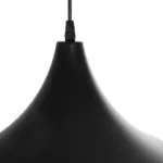 GloboStar® BELFRY 203-0078 Μοντέρνο Κρεμαστό Φωτιστικό Καμπάνα Μονόφωτο 1 x E27 IP20 Μαύρο Πλαστικό - Μ29.5 x Π29.5 x Υ21cm - Image 9